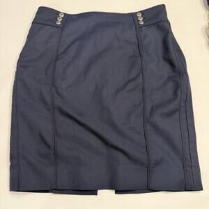 White House Black Market Women's Navy Blue Perfect Form Skirt Size 10 (A0134)